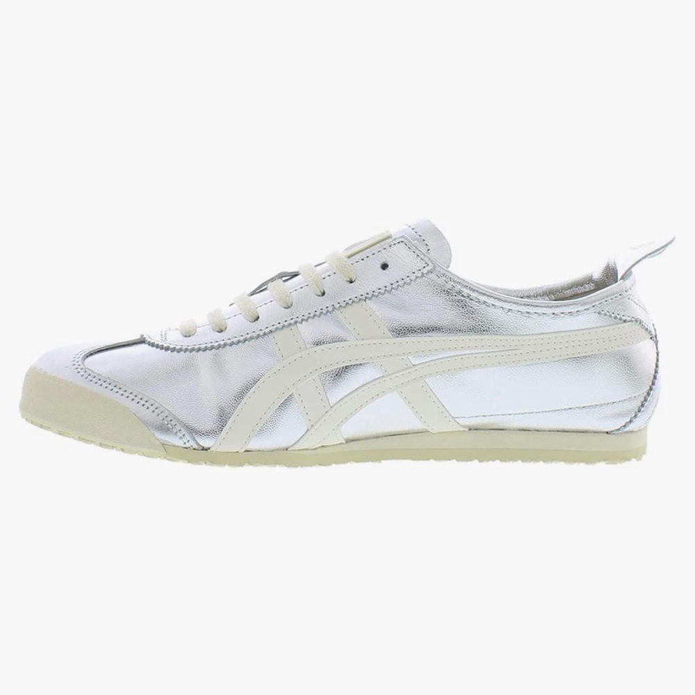 NWT Onitsuka Tiger Mexico 66 Silver Off White Unisex Sz Men 7.5/Women 9 - Picture 4 of 14